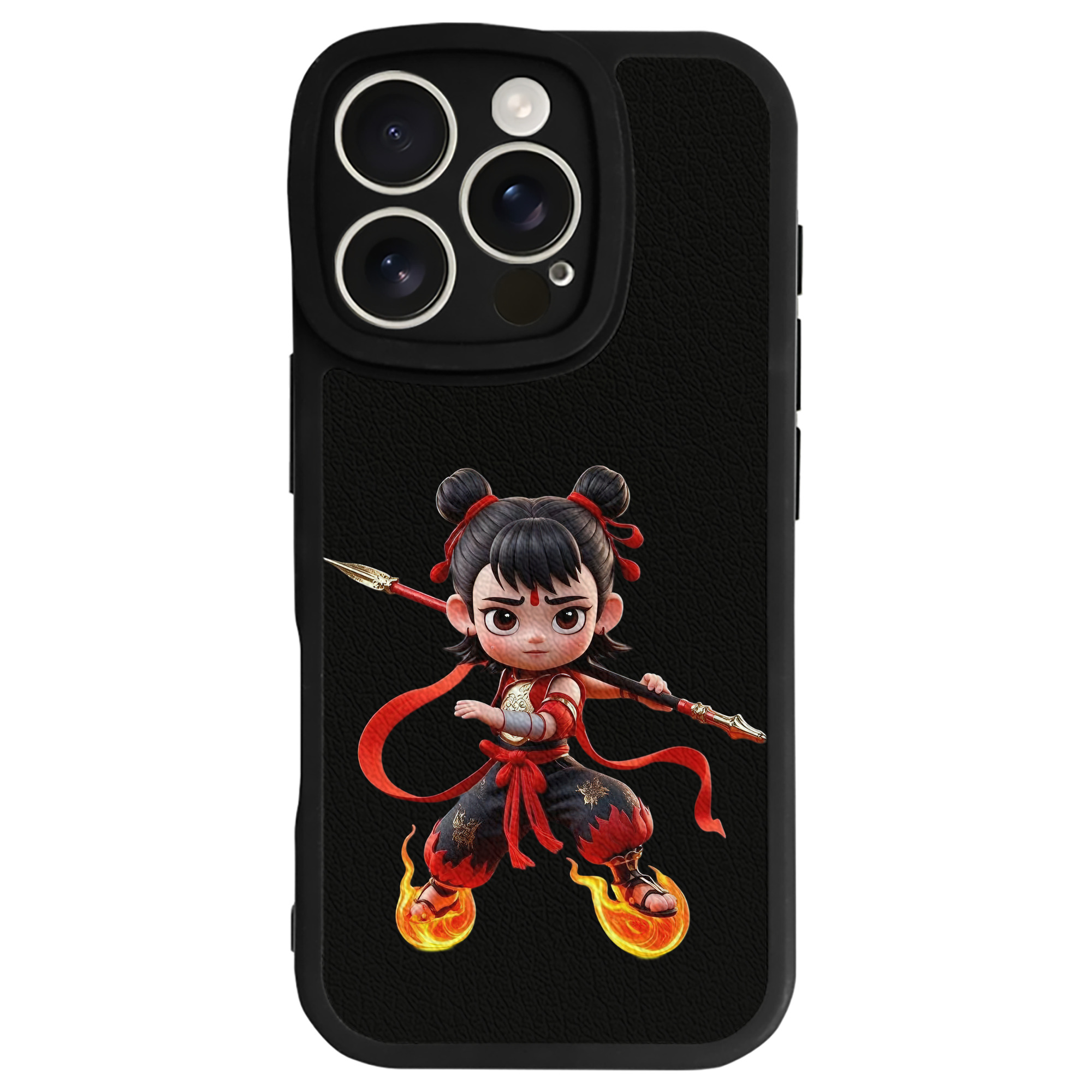 （画像用） Ne Zha 2 ナタ 魔童の大暴れ 【iPhone 16シリーズ対応】シリコンスマホケース（レザー調） 材質：シリコン